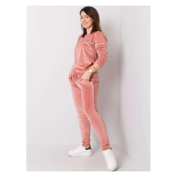 Dámsky velúrový plus size set JEANNE pink