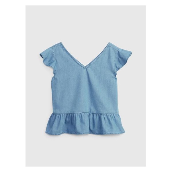 Detský bavlnený top peplum
