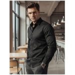 Elegantná čierna pánska košeľa - XL