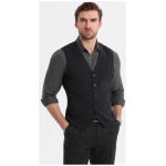 Elegantná čierna pánska vesta V1 BLZV-0146 - XL