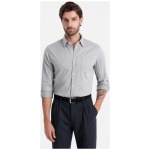 Elegantná šedá slim-fit košeľa V2 SHCS-0174 - M