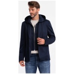 Elegantná tmavo modrá bunda V2 BLZB-0126 - L