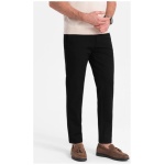 Elegantné čierne chinos nohavice klasického strihu  V4 PACP-0191 - XXL