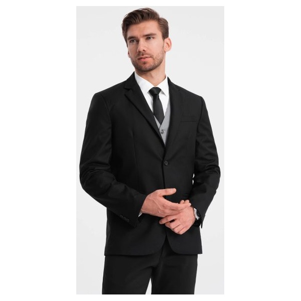 Elegantné čierne sako V4 BLZB-0115 - XL