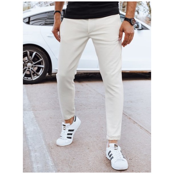 Elegantné ecru joggery - XXL