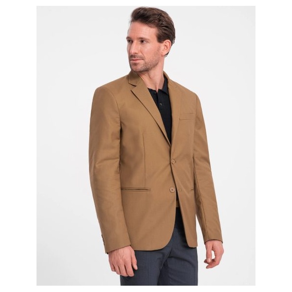 Elegantné karamelové sako V2 BLZB-0115 - XL