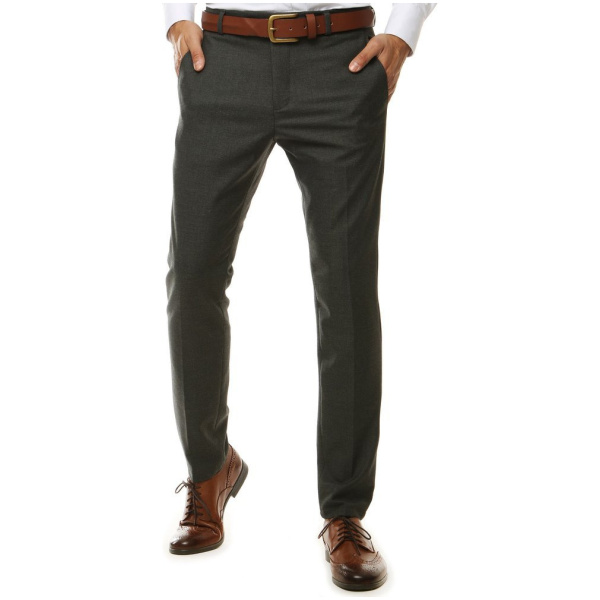 Elegantné tmavo-sivé pánske nohavice UX2547 skl.1