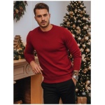Elegantný sveter v bordovej farbe - S