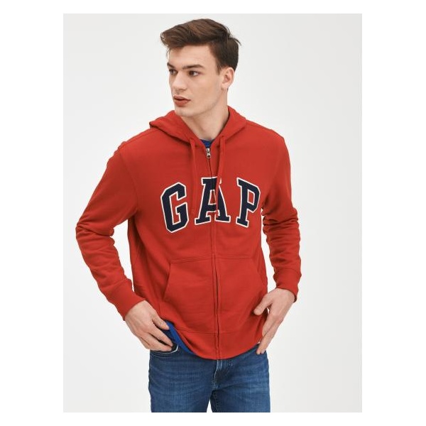 GAP logo francúzske froté mikina na zips