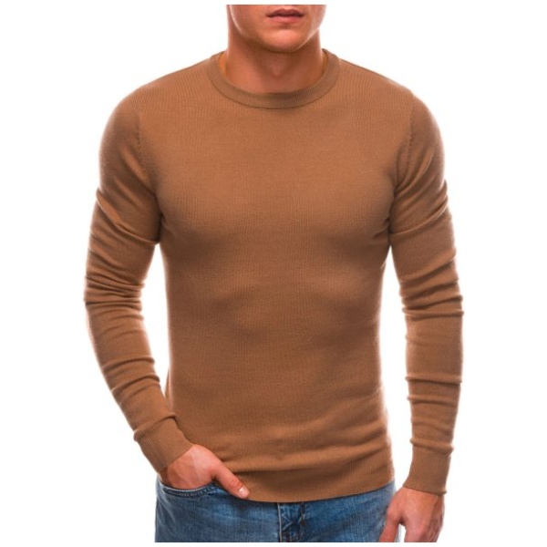 Hnedý jednoduchý sveter V2 SWBS-0100 - XL