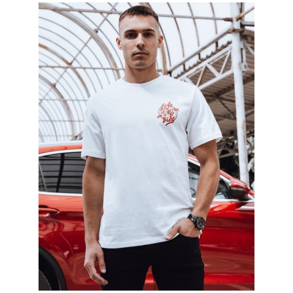 Jedinečné biele tričko s popisom - XL