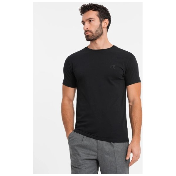Jedinečné čierne tričko s logom V1 TSBC-0222 - XL