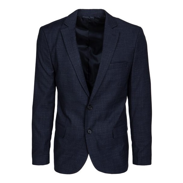 Jednoradové modré moderné pánske sako - 3XL/60