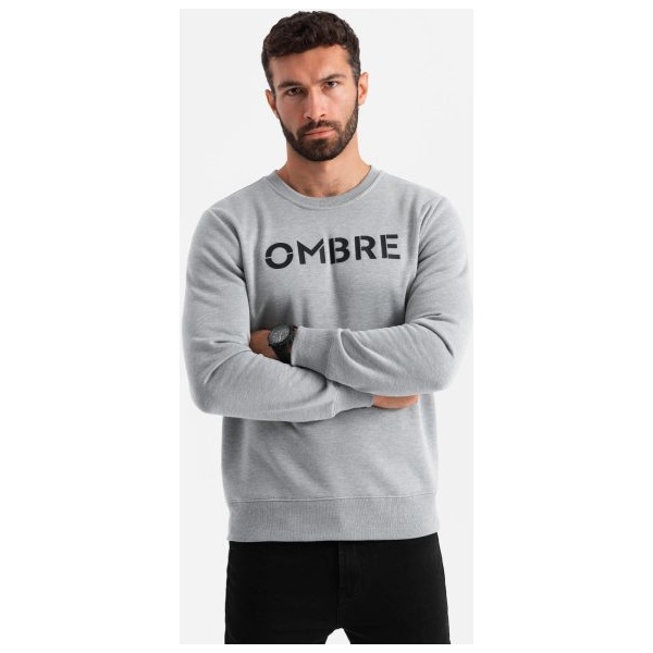 Klasická šedá mikina s nápisom V1 SSPS-0181 - XXL