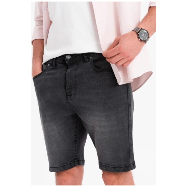 Klasické čierne rifľové kraťasy V4 SRDS-0171 - M
