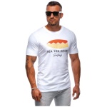Letné trendy biele tričko S2003 - XXL