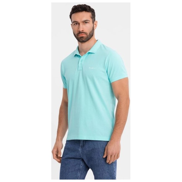 Ležérna modrá pánska polokošeľa V2 POSS-0103 - S