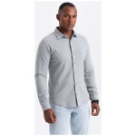 Ležérna šedá  pánska košeľa V5 SHCS-0177 - XL