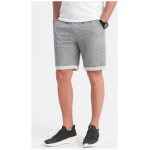 Melírované šedé kraťasy V6 SRSK-0116 - XXL