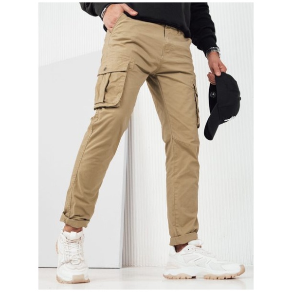 Moderné kapsáčové béžové joggery - 36/50