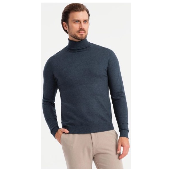Módny tmavo modrý rolák V4 SWTN-0127 - XXL