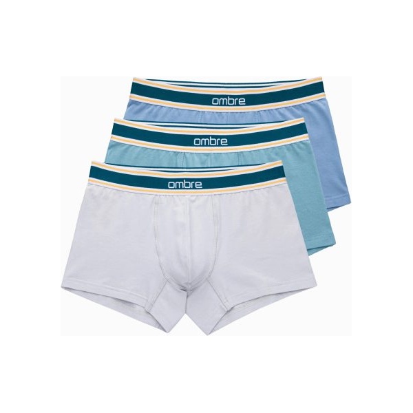 Modré štýlové boxerky unbo-0110 (3ks) - XL