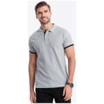 Nadčasová pánska šedá polokošeľa V7 POSS-0113 - M