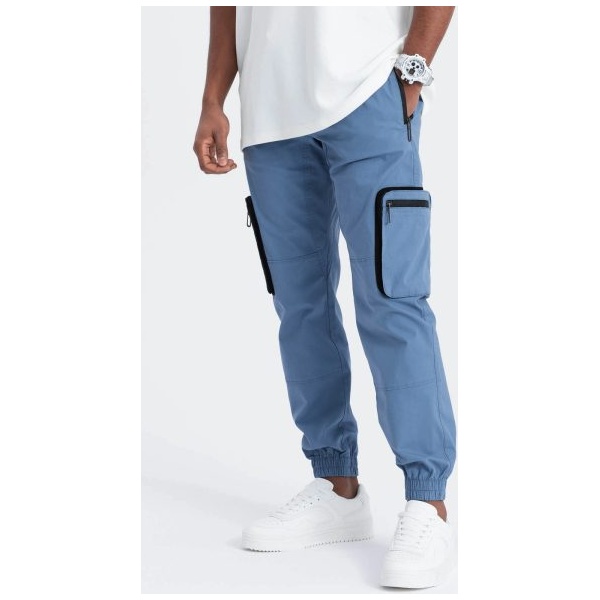 Nadčasové modré joggery V7 PAJO-0135 - XL