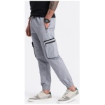 Nadčasové šedé joggery V8 PAJO-0135 - L