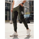 Nadčasové zelené joggery s vreckami - XL
