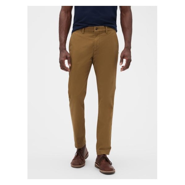 Nohavice essential khaki skinny fit GapFlex