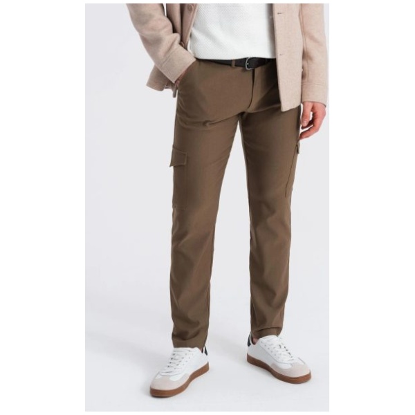 Olivové pánske cargo nohavice V2 PACG-0178 - XL