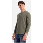 Olivové úpletové pánske tričko V1 LSCL-0120 - L