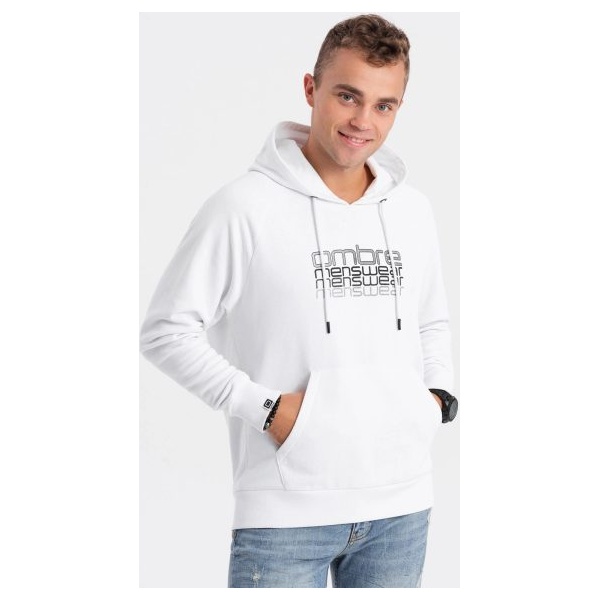 Originálna biela mikina s nápisom V1 SSPS-0153 - XXL