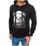 Originálna čierna mikina s potlačou Panda - XXL