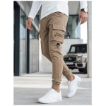 Originálne béžové pánske kapsáčové joggery - XXL