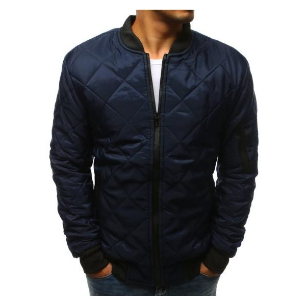 Pánska STYLE bunda prešívaná bomber jacket tmavo modrá