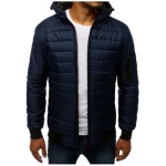 Pánska STYLE bunda prešívaná bomber jacket tmavo modrá
