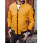 Pánska bomber bunda vo farbe camel.