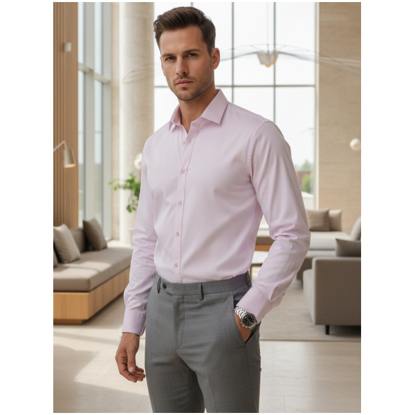 Pánska košeľa slim fit DX2683 – svetlofialová elegantná košeľa