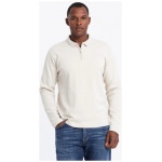 Pánska krémová polokošeľa na zips V3 POLS-0130 - XL