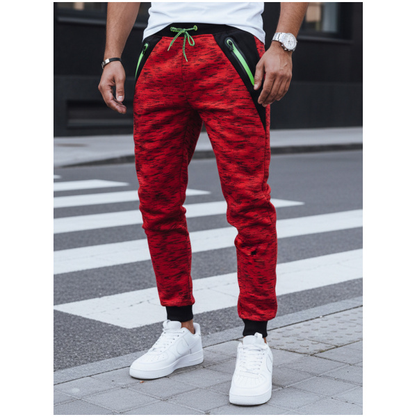 Pánske červené tepláky Dstreet UX4442