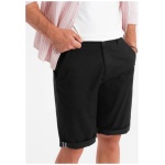 Pánske čierne chinos šortky s lemom V9 SRCS-0197 - M