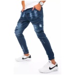 Pánske jogger nohavice tmavo modré FREE