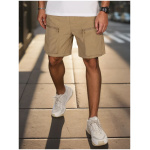 Pánske khaki cargo kraťasy Dstreet SX2507
