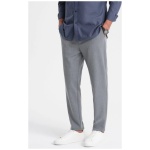 Pánske šedé chinos nohavice s elastickým pásom V1 PACP-0158 - XL