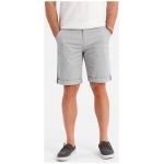 Pánske šedé chinos šortky s lemom V12 SRCS-0197 - M