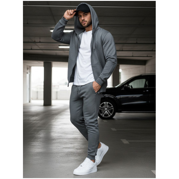 Pánske tmavo-sivé jogger tepláky UX2396
