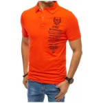 Pánske tričko s potlačou oranžovej STEEP