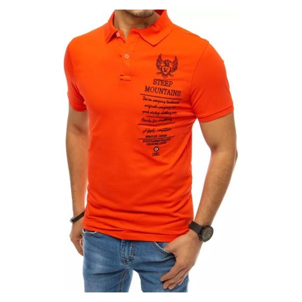 Pánske tričko s potlačou oranžovej STEEP